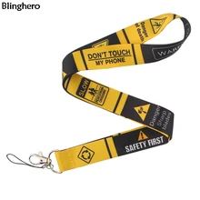 Blinghero Предупреждение знак ремешки классный шейный ремешок для ТЕЛЕФОНА КЛЮЧИ ID держатель для карт шнурок для ключей "сделай сам" с подвеской-карабином новые стильные тесёмки оптом BH0172