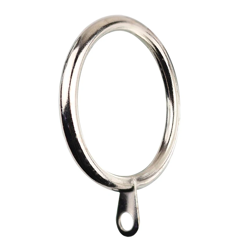 28 pcs Satin Nickel 1.5-Inch Inner Diameter Curtain Rings with Eyelets, Fits Up To 1 1/4-Inch Rod
