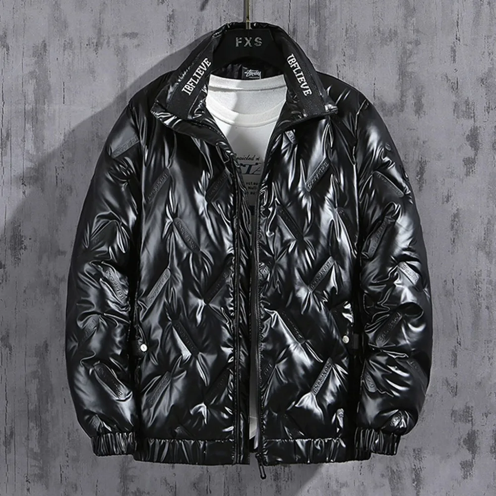 Winter Jacket Hoodies Men Bubble coats Causal Zipper Male Jackets Parka Warm Clothes For Men Streetwear Clothing Winter Coats 4