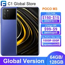 Global Version POCO M3 Mobile Phone 4GB 64GB/128GB 6000mAh Battery Snapdragon 662 Octa Core 48MP Camera Smartphone