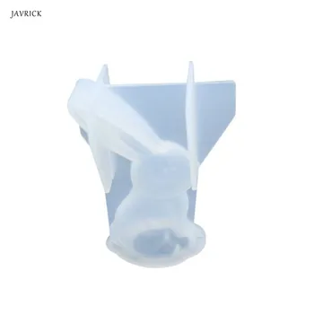 

Big Ear Rabbit Shape Silicone Mold DIY Crystal Epoxy Molds Handmade Pendant Desk Ornament Making