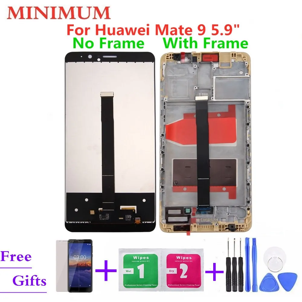 

For Huawei Mate 9 5.9" LCD Display Touch Screen Digitizer Assembly With Frame For Huawei Mate9 MHA-L09 MHA-L29 Replacement LCDs