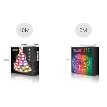 

RGB LED Strip Light Flexible Remote Control Garden Decor EU Plug