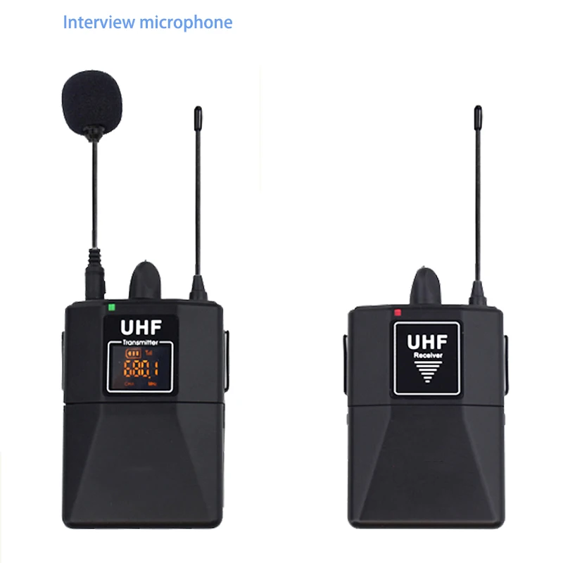 Белый FELYBY беспроводной настоящий UHF микрофон для интервью DV Цифровая камера внешний микрофон Регулируемая чувствительность для записи мобильного телефона - Цвет: Белый