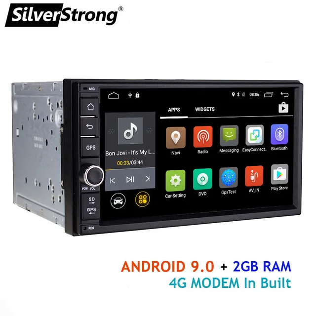 $US $161.23  SilverStrong 7inch Android9.0 Universal 2 DIN Car DVD 4G Internet SIM Modem Car Radio Auto Stereo G
