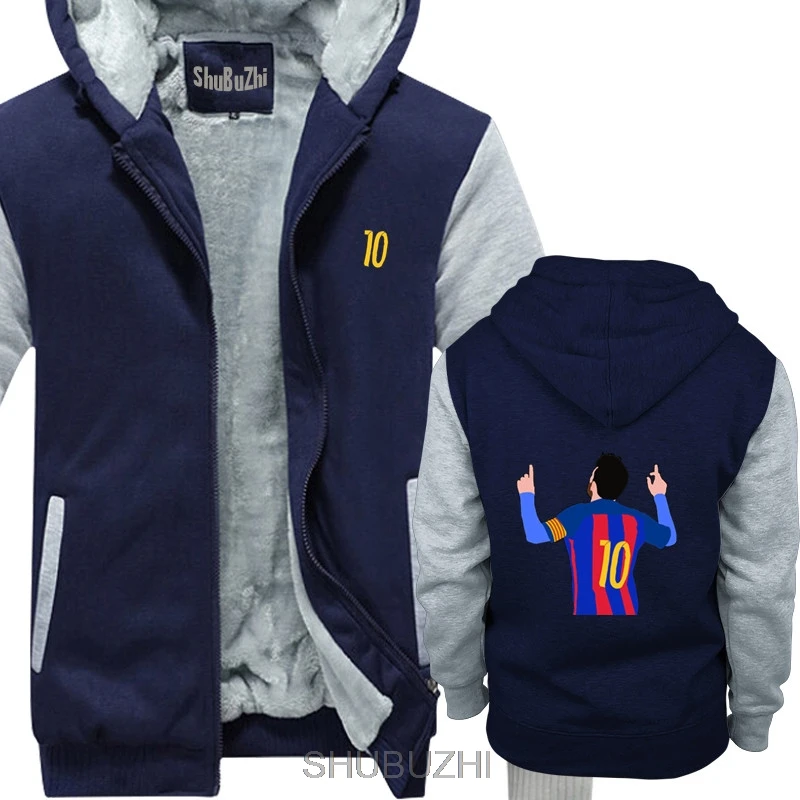 Lionel Messi/Зимние толстовки camiseta, Барселона, camisa, толстые толстовки для мужчин, мужская толстовка с капюшоном, теплое пальто, Аргентинская футболка, куртка sbz4416