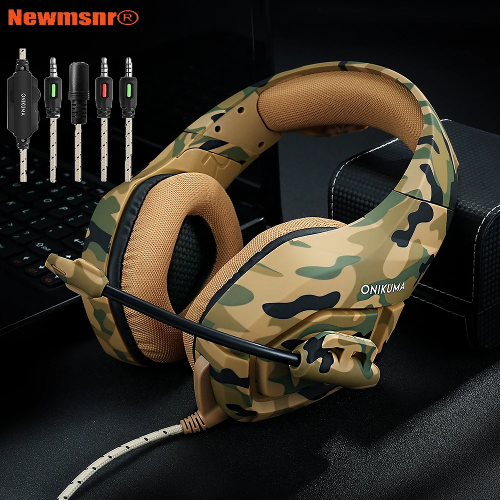 Newmsnr K1 игровая гарнитура к персональному компьютеру для PS4 xbox, 3,5 мм стерео USB наушники со светодиодом с всенаправленным микрофоном для ПК ноутбук Mac