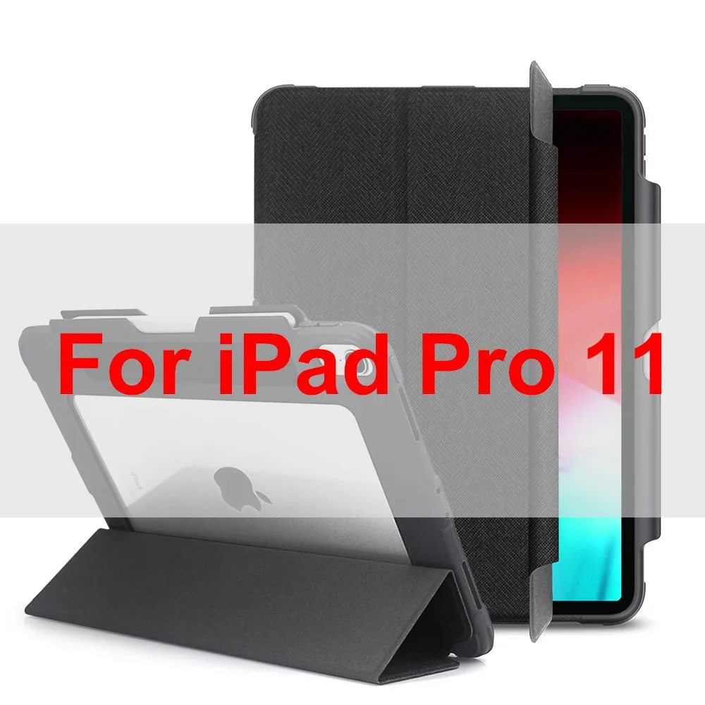 For iPad Pro 11 case Ударопрочный прочный чехол для iPad Pro 11 дюймов Сверхмощный защитный чехол для iPad Pro 1" с держателем карандаша Зарядка Подставка для чехла для iPad Pro 11 A2013 A1934 A1980 A1979 Защитные чехлы для планшетов - Цвет: For iPad Pro 11 case