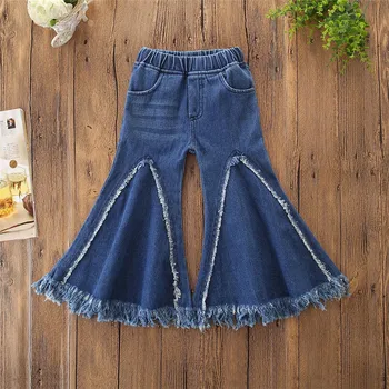 

Baby jeans kids clothes jeans anak denim flared pants baby girl jeans рваные джинсы CHD20087
