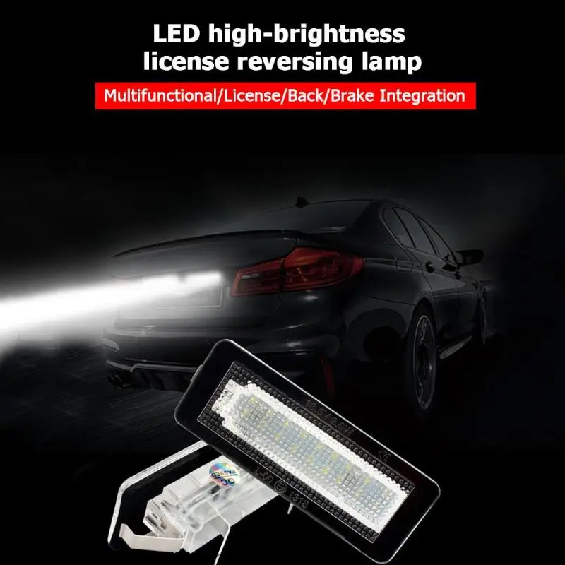 2x светодиодный 18SMD 6500K 3W 12V номерной знак лампы без ошибок белый свет для Benz Smart Fortwo W450 W451 W453