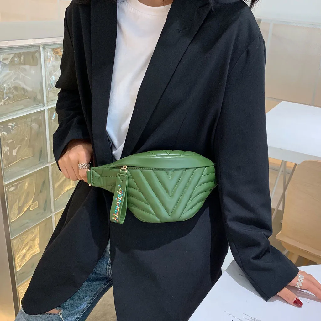 

Women's 2019 new line check chest bag fashion trend wild color pocket casual shoulder Messenger bag сумка женская