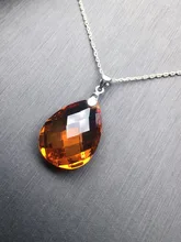  CSJ Pear 18*25 mm Zultanite Pendant Necklace Sterling 925 Silver Created Sultanite Color Change Fine Jewelry Women Wedding gift 