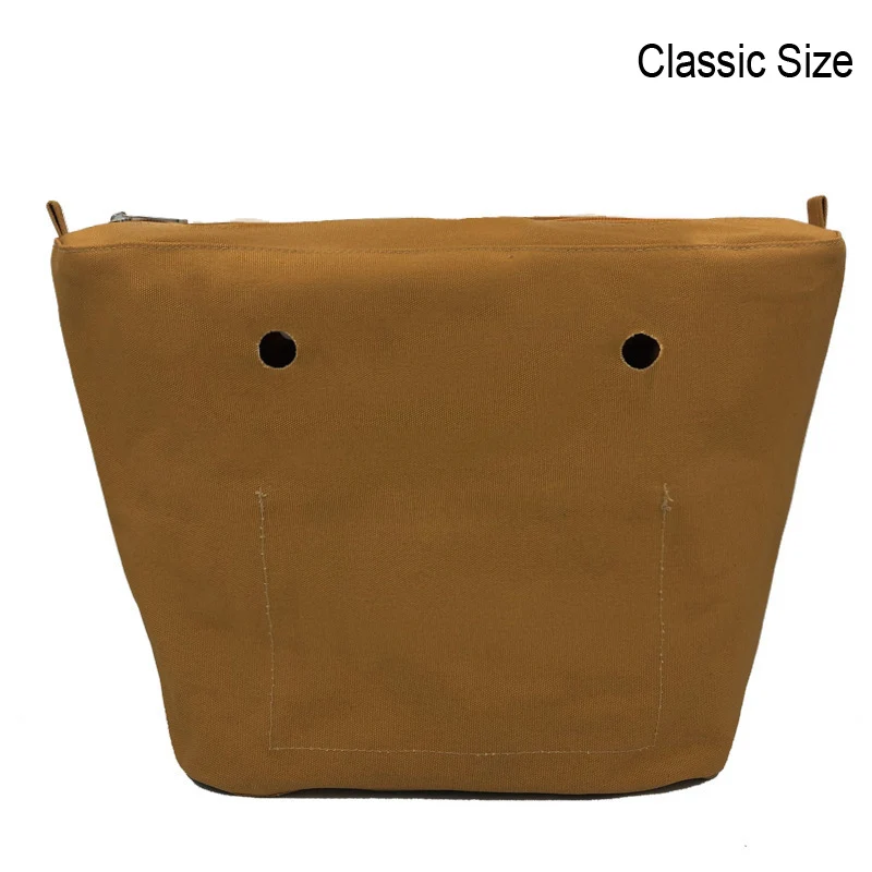 Classic Mini Size waterproof Solid Canvas Insert Inner Lining Insert Zipper Pocket for Obag O Bag handbag Silicone bag 