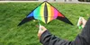 Out Door Sport 1.8/2.2 m Power Stunt Kite  Dual Line Rainbow Triangle Kite Good  Flying  With Handle And Line 4