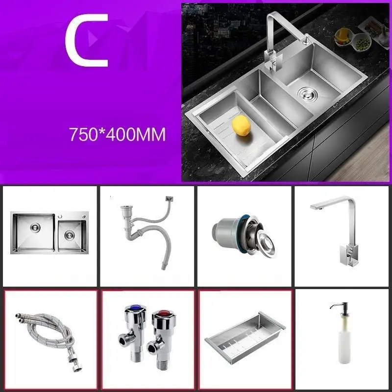Acero Inoxidable Gootsteen Waschbecken Umywalka Inox кухонный Lavabo Fregadero De Cocina Cuba Pia Cozinha мойка для овощей