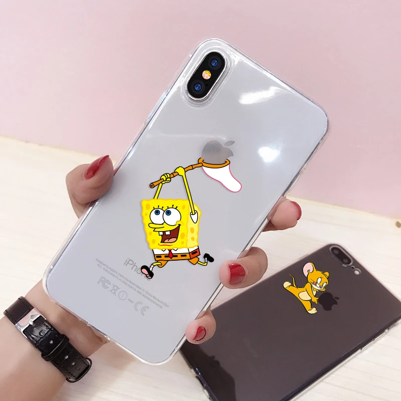 Для iPhone XR X XS MAX пара мультяшных животных мягкий TPU чехол для 6 6S 7 8 Plus 5 5S SE XI подарки