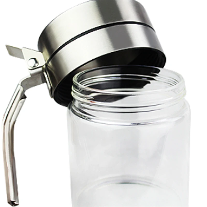304 Sainless Steel Lid Glass Spice Seasoning Jars Salt Pepper Shaker Seasoning Box Kitchen With Spoon Set