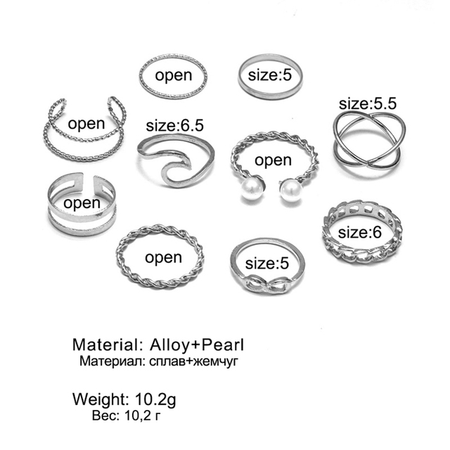 Star Matching Rings for Women 2021 Trend Anillos Mujer Gold Ring Set Girls Anillo Bohemian Jewellery Gifts Accessories