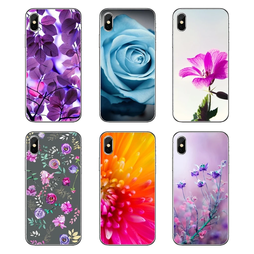 Soft Silicone TPU Case Beautiful Neon Flowers phone Wallpaper For Samsung Galaxy A5 A6 A7 A8 A9 J4 J5 J7 J8 2017 2018 Plus Prime |