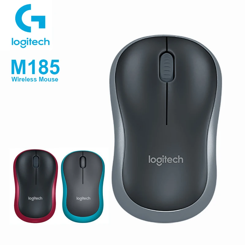Беспроводная мышь Logitech M185 с 1000DPI Офисная Мышь 2 4 ГГц для ПК/ноутбука Windows Mac USB нано