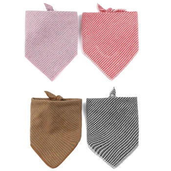 

Houndstooth Dog Bandana Cotton Soft Fabric Triangle Dog Bibs Pet Scarves for Small and Medium to Large Dogs Pet Costume