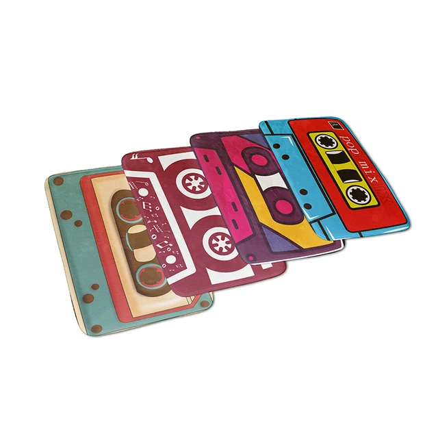 Retro Cassette Music Tape Floor Mat Multiple Choice Funny Entrance Door Mat Living Room Kitchen Non-Slip Carpet Bathroom Doormat 6