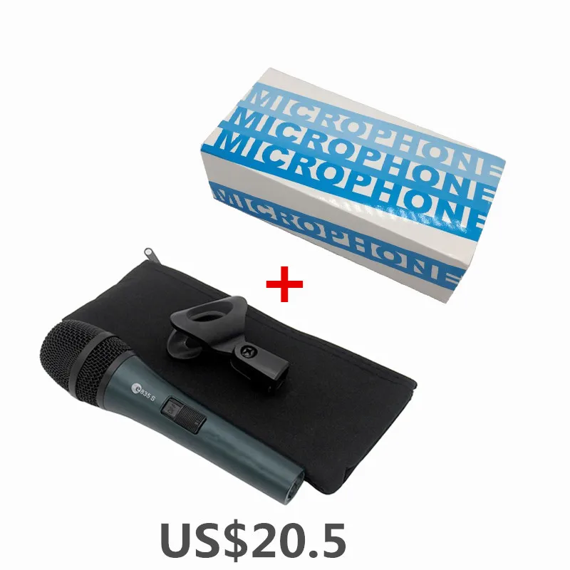 bundle 2 Профессиональный микрофон E835 динамический караоке запись студия Проводная Ретро капсула микрофон вокальное пение для винтажного дома KTV - Цвет: bundle 2