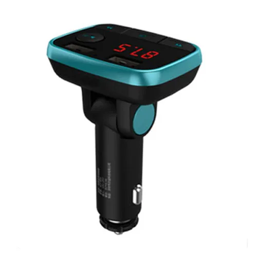 JINSERTA Автомобильный MP3 аудио плеер HandsFree беспроводной Bluetooth fm-передатчик автомобильный комплект 2 USB порта Поддержка TF карты U диск - Название цвета: Blue
