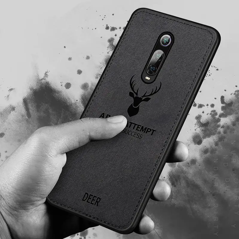 

Luxury Deer Cloth case For Xiaomi Mi9T 9TPro CC9 Redmi K20 K20Pro Note 5 6 7 Pro 5A 6A 7A Soft Silicone TPU Back Cover Case Capa