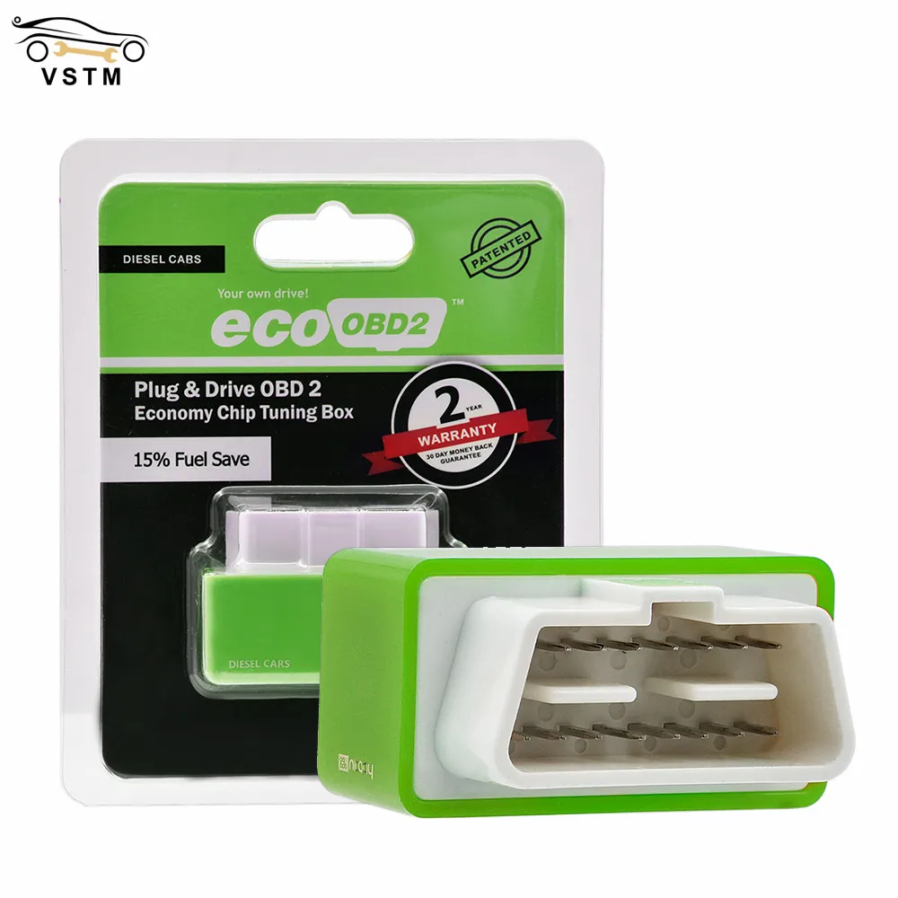 Ecoobd2 Green Economy Chip Tuning Box Obd Autó Üzemanyag -Megtakarító Eco Obd2 Benzin Autók Üzemanyag -Megtakarítására