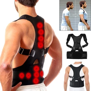 

Magnetic Posture Corrector Body Shaper Adjustable Should Support Belt Back Brace Straight Posture Correction Girdle Corset Belts