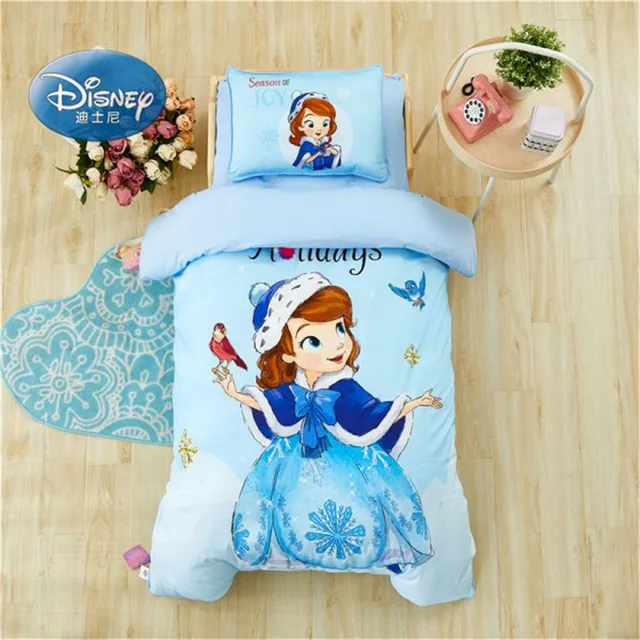 Disney Blue Sofia Frozen Elsa Cars Mickey Mouse Bedding Set Baby