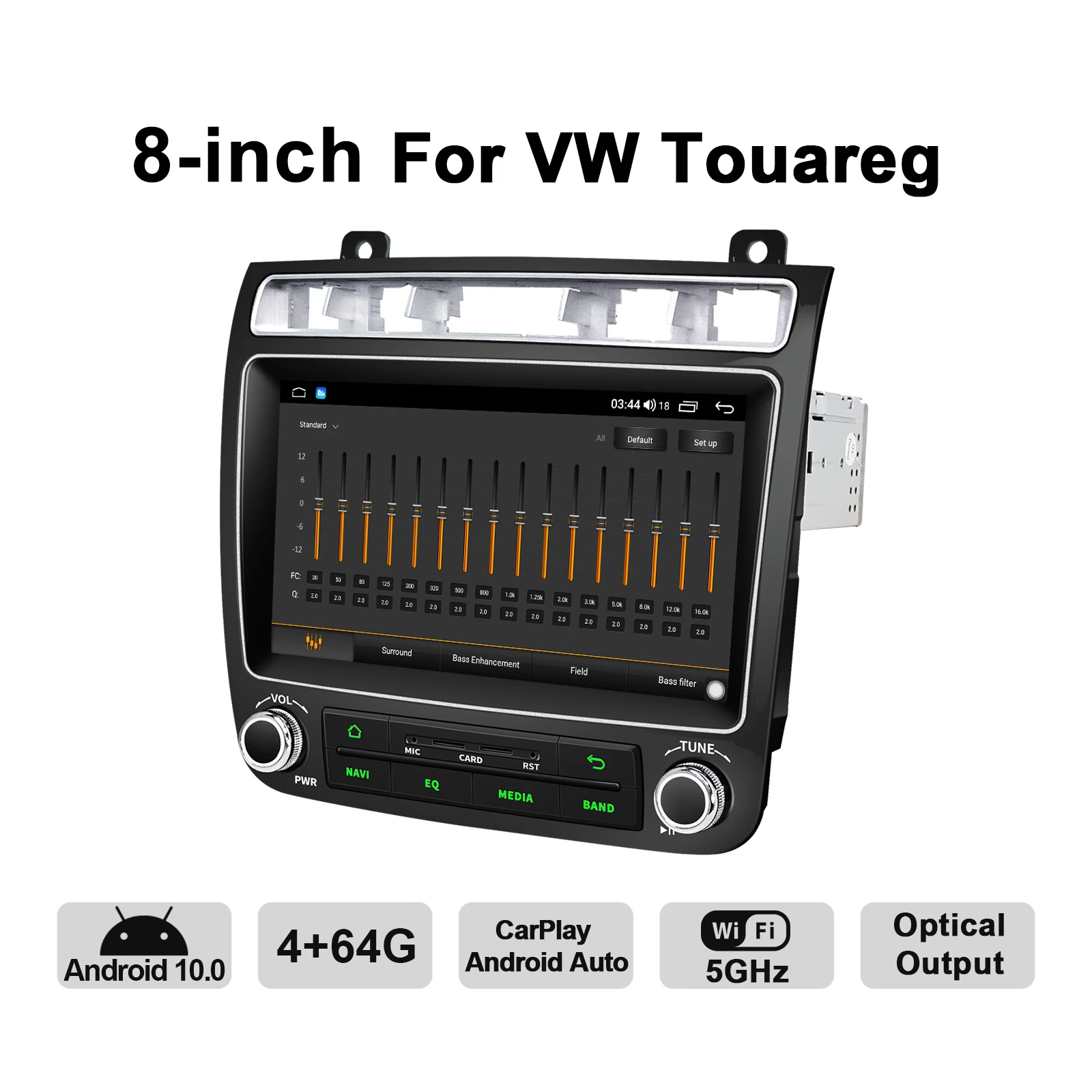 Автомобильная магнитола мультимедийная система на Android 10 с 8 &quotэкраном для Volkswagen