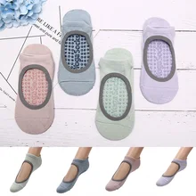 Hot Breathable Anti-friction Women Yoga Socks cotton Non Slip Pilates Barre Breathable Sports Dance Socks 1 pair