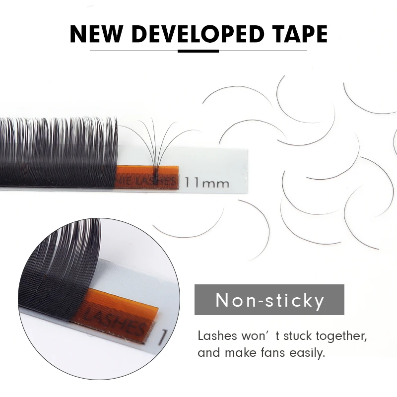 GENIELASH All Size Professional Individual Eyelash Extensions Supplies CDD+ Curl Russian Volume Lash Extensions Cilios