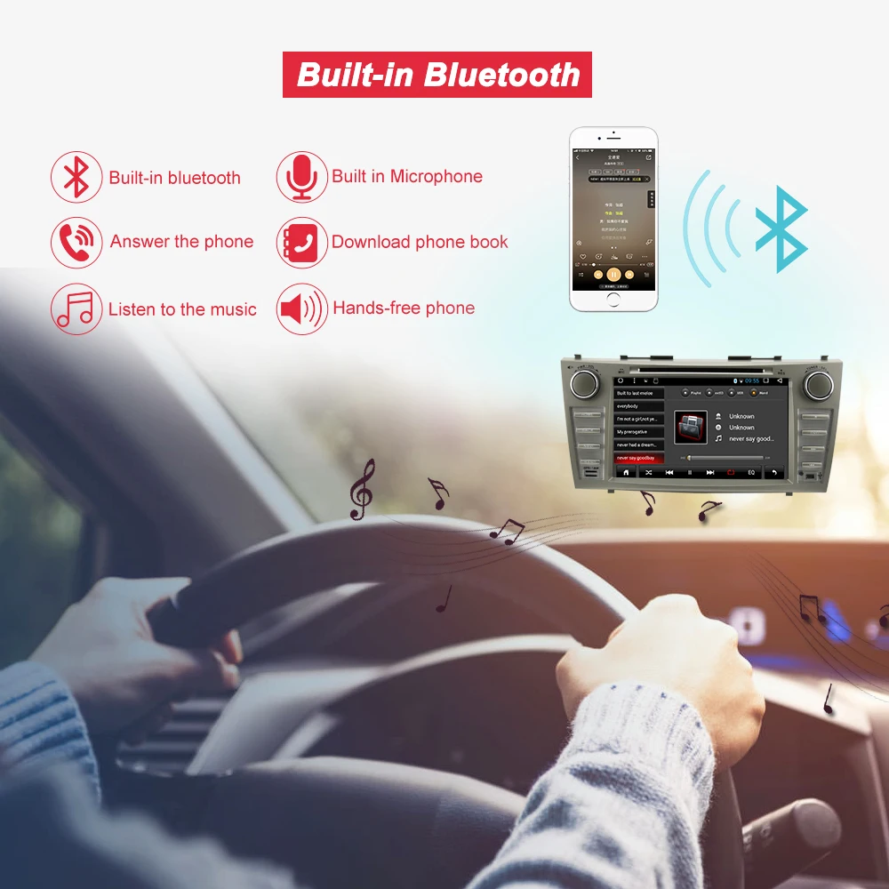 Top Bonroad 8" 2Din Android 8.1 Car DVD Video Radio GPS Navigation For Camry 2007-2011 Car multimedia playr Stereo Ram2G Rom16G 1 Top Bonroad 8" 2Din Android 8.1 Car DVD Video Radio GPS Navigation For Camry 2007-2011 Car multimedia playr Stereo Ram2G Rom16G 1