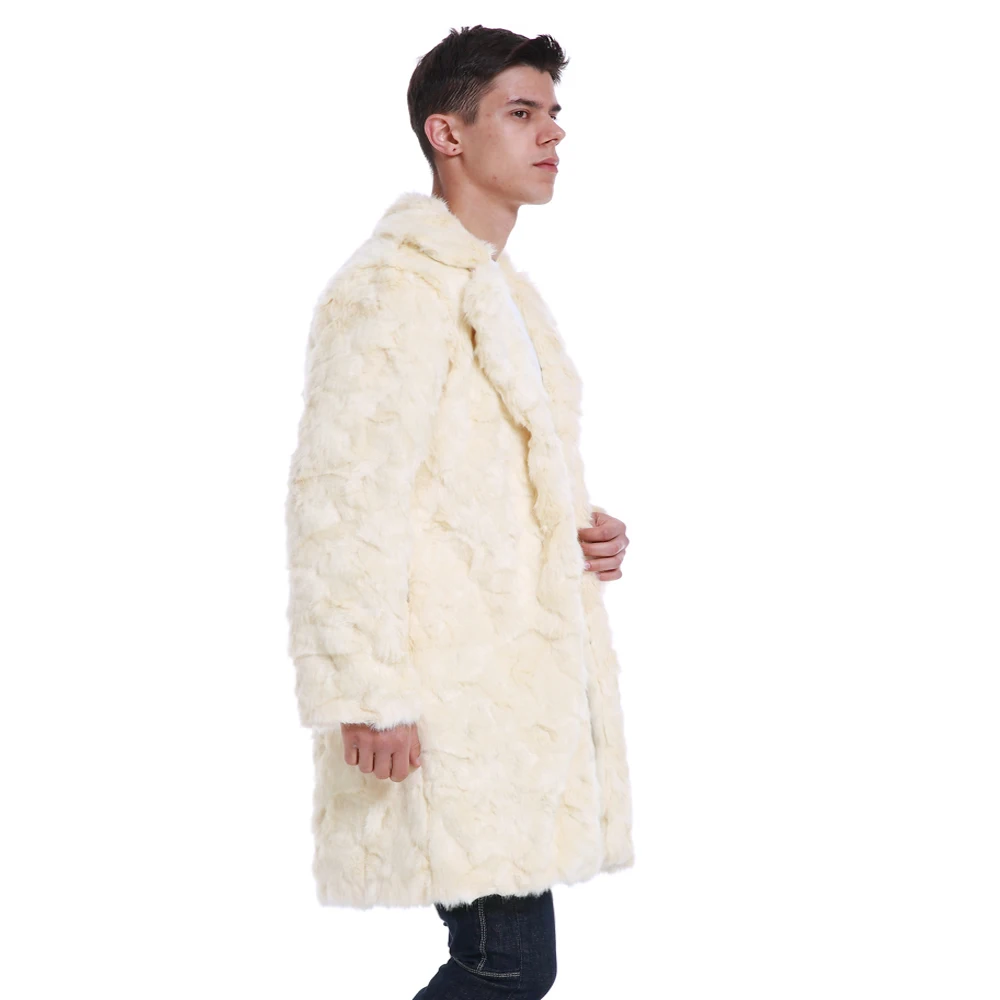 Осенне-зимнее пальто для мужчин Chaqueta, мужское меховое пальто, модное мужское пальто из искусственного меха с длинным рукавом размера плюс, однотонная верхняя одежда с капюшоном и карманами