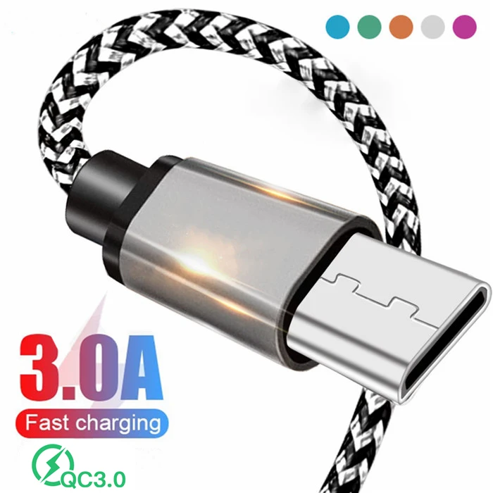 Кабель Micro USB для быстрой зарядки 3,0 4,0 3A, шнур для быстрой зарядки данных, зарядное устройство через Micro USB для samsung Xiaomi Redmi Android, кабель для планшетов