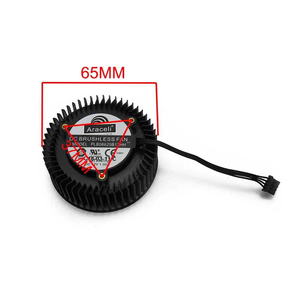 Вентилятор видеокарты PLB06625B12HH DC12V 1.00AMP 4PIN для MSI GTX1070 1070TI GTX1080 GTX 1080TI AERO Вентилятор Охлаждения видеокарты