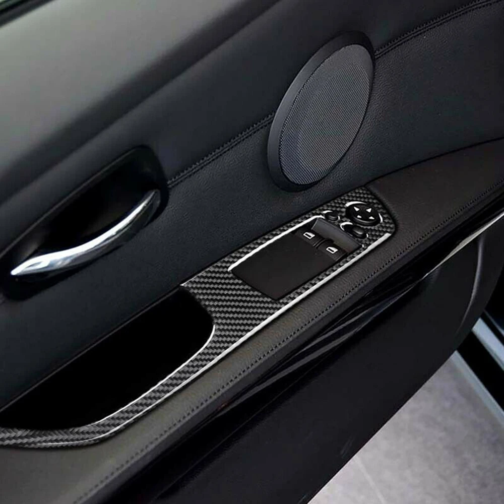For BMW 3 Series E92 Coupe Carbon Fiber Window Lift Switch Button Panel Trim 2pc | Автомобили и мотоциклы
