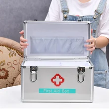 Armoire à médicaments en aluminium, boîte de premiers soins médicaux à domicile, organisateur de médicaments multicouche, compartiment de rangement