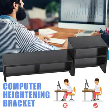 

Multi-function Desktop Monitor Stand Computer Screen Riser Wood Shelf 2 part Laptop Stand Desk Holder for Notebook TV