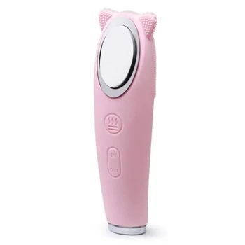 

Electric Silicone Facial Cleansing Instrument Face Cleanser Beauty Hot Compress on Export Import Deep Washing Massage