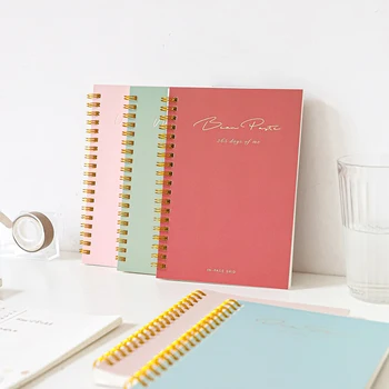 

JIANWU Simple Exquisite Coil Notebook Fresh Student Writing Notebook Work Simple Journal Diary Planner Stationery Back To School