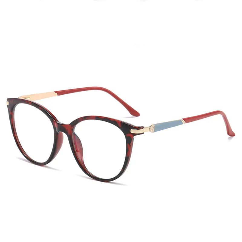 

New TR90 Comfortable Anti Blue Light Spectacle Frames Ladies Fashionable Trend Myopia Eyeglasses Metal Flexible Spring Temples