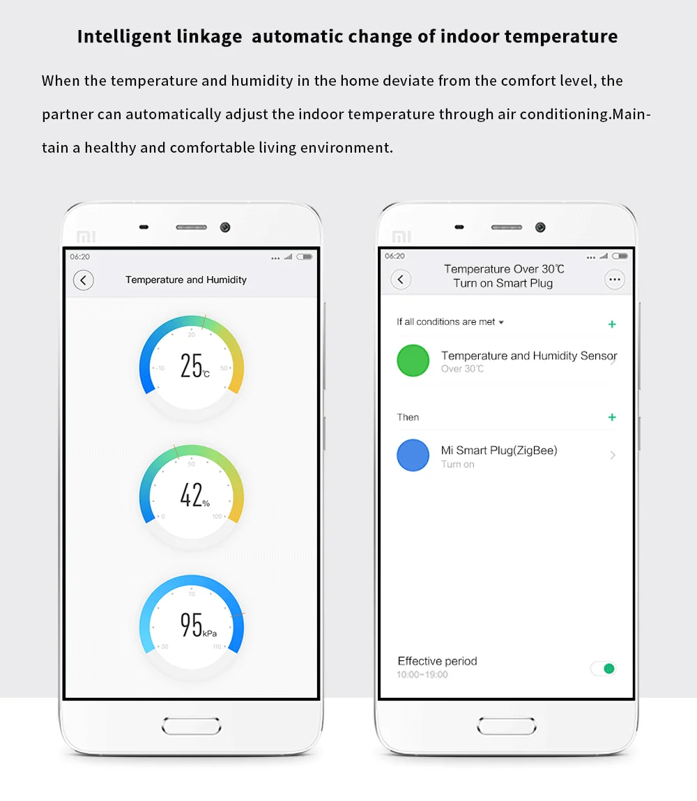 Xiaomi Aqara датчик температуры и влажности домашний датчик давления воздуха для окружающей среды работает с Android IOS Mijia Zigbee приложение умное управление