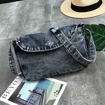 

2020 New Women's Bag Satchel Messenger Bags Washed Denim Bag Dumpling Bag Unit Price Bag Handbag Factory Direct bags for women