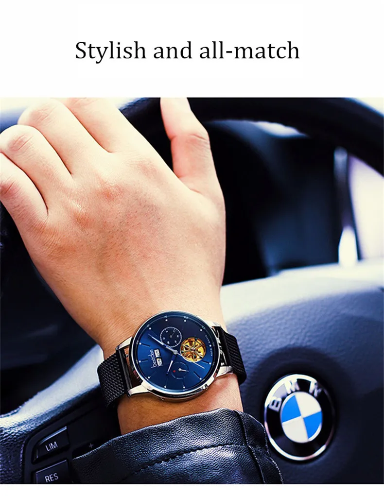 Скелет Швейцарский Топ бренд Роскошные автоматические часы для мужчин полный стальной водонепроницаемый механические мужские часы Montre Reloj hombre