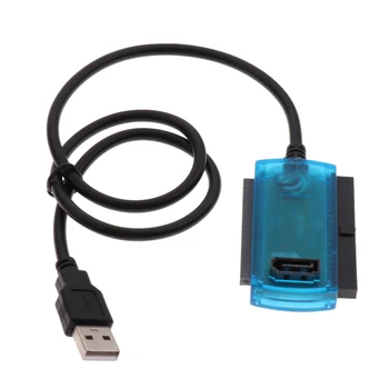 

2.5'' 3.5'' SATA IDE to USB2.0 Bridge Adapter Cable For Hard Disk Drive Blue
