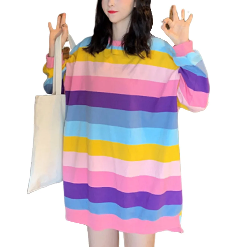 rainbow hoodie dress